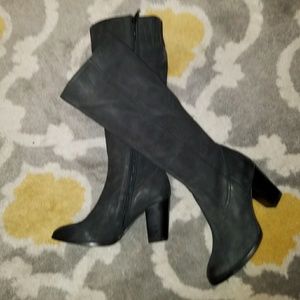 Seychelles Suede Knee High Stack Heel Boots